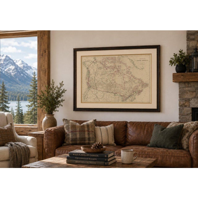 Antique Map of British North America, 1860 For Sale - Image 9 of 11