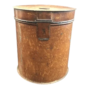 1930s Faux Painted British Metal Canister