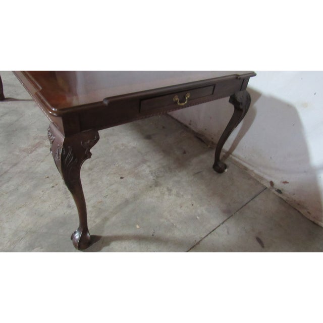 Chippendale 1980s Henredon Rittenhouse Dining Room Table Mahogany Chippendale Claw For Sale - Image 3 of 9