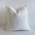 French White Linen Accent Pillow For Sale In Los Angeles - Image 6 of 6