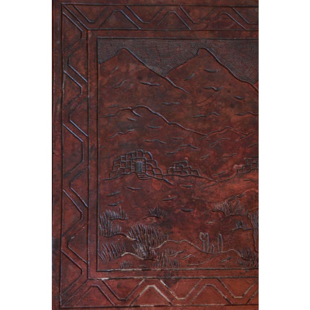 Rustic Peruvian Hand-Tooled Leather Coffee Table or Bench, Circa 1970 For Sale - Image 14 of 15