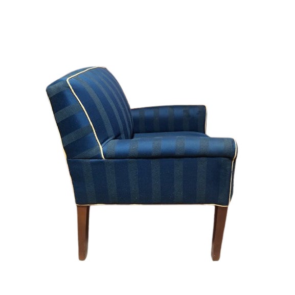 Mid-Century Modern 1960s Chastaine Navy Blue Accent Chair For Sale - Image 3 of 6