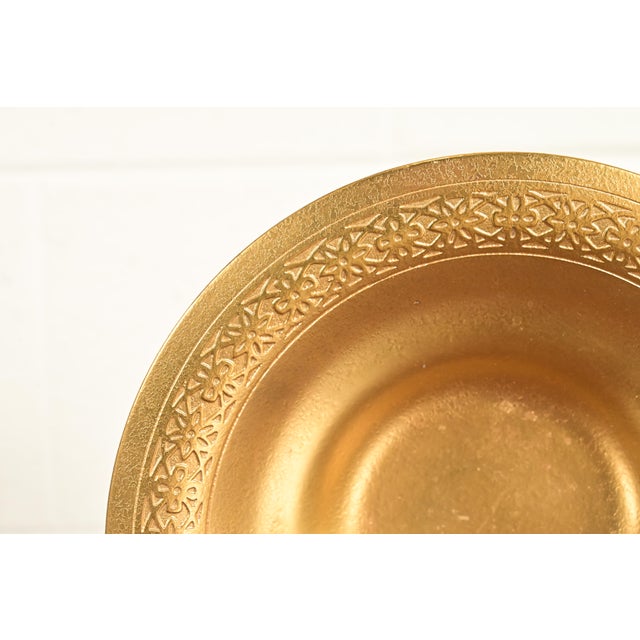 Tiffany Studios New York Bronze Doré Shallow Bowl or Plate With Decorative Border For Sale In South Bend - Image 6 of 13