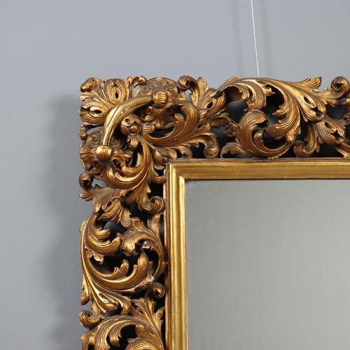 Baroque Style Mirror in Carved and Gilded Wood For Sale - Image 4 of 12