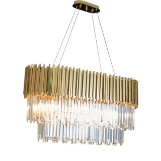 Collection Jupiter Chandelier in Metal and Crystal by Jago For Sale