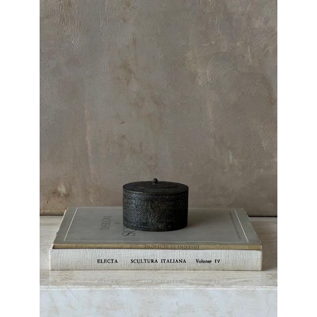 Very nicely decorated patinated silver plated brass box with lid.