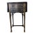 Mid 20th Century Chinoiserie Hand-Painted Black & Gold Drop-Leaf Server For Sale