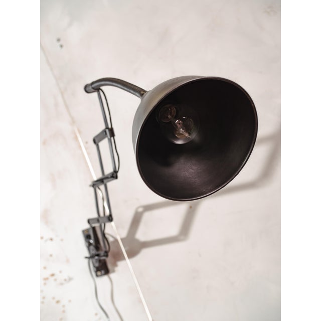 Vintage Machine Black Scissor Lamp with Gooseneck, 1960s For Sale - Image 13 of 14