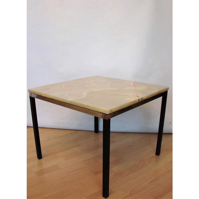 Metal Vintage Coffee Table in Stone, 1970s For Sale - Image 7 of 13