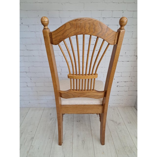 Vintage French Country Dining Chairs in Oak, 1980, Set of 4 For Sale - Image 12 of 18