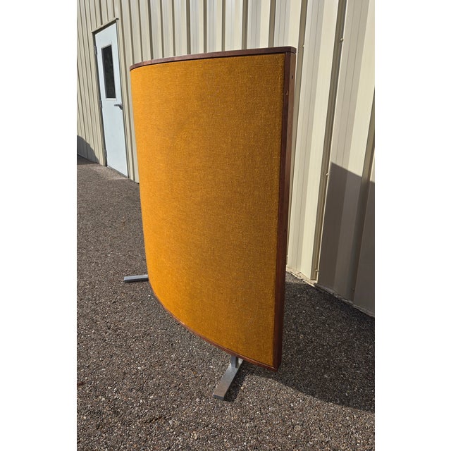 Mid-Century Modern Vintage Knoll Room Divider Fabric Screen For Sale - Image 3 of 11