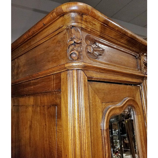 Antique French Armoire, 3 Door Louis XV Style For Sale - Image 11 of 13