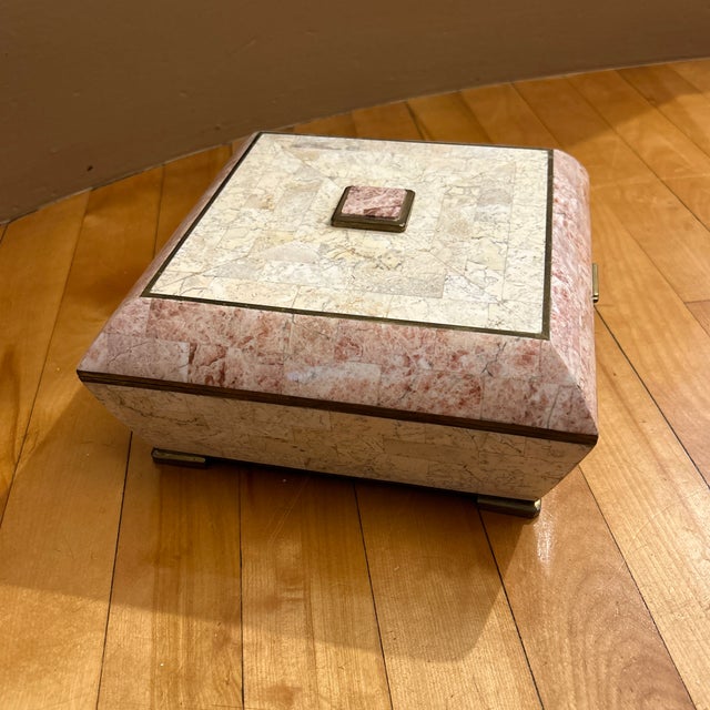 Mid 20th Century Vintage Maitland Smith Style Hinged Box For Sale - Image 5 of 11