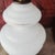 Vintage Milk Glass Table Lamp With Gold Floral Design & Brass Base For Sale - Image 4 of 18