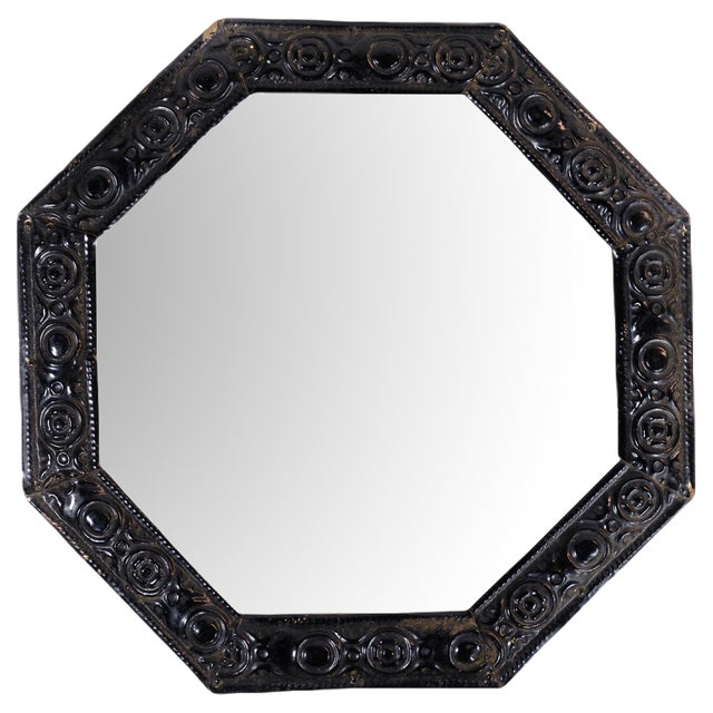 Dark Wood Mirror, 1890s For Sale
