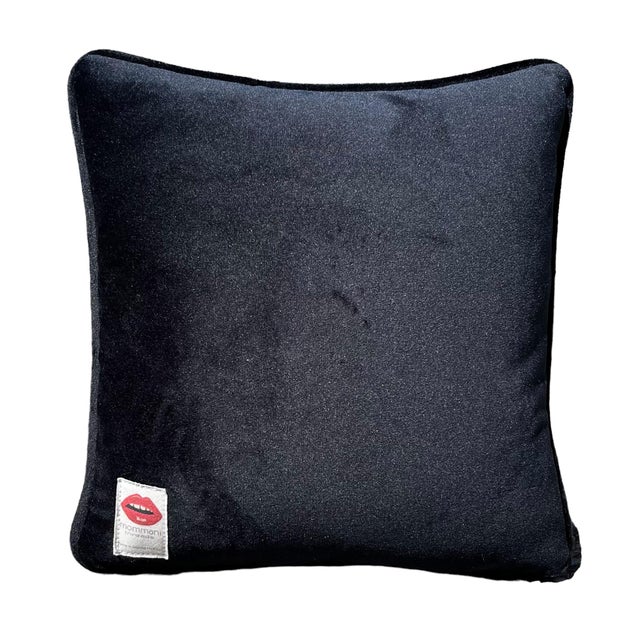 Contemporary Hand-Embroidered Needlepoint "Faux Paw" Original Pillow, One of a Kind For Sale - Image 3 of 3