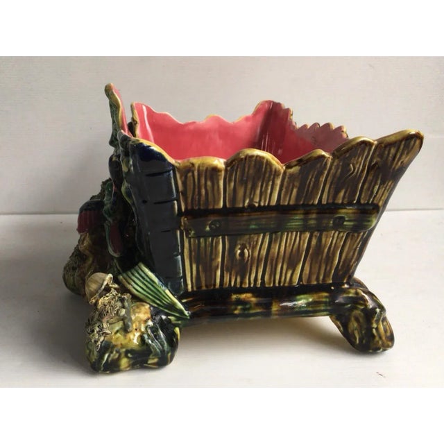 French Country Large French Majolica Bird and Snake Jardinière, circa 1890 For Sale - Image 3 of 6