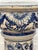 Early 20th Century Vintage Hand-Painted Blue & White Ceramic Garden Stool For Sale - Image 5 of 9