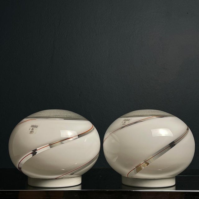 Murano Glass Table Lamps Vetri Murano 004, Italy, 1970s, Set of 2 For Sale - Image 7 of 14