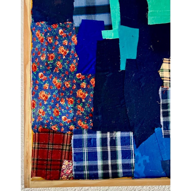 Yanira Collado, Mixed Media Textile Assemblage Collage Painting on Wood Yanira Collado, Miami, 2020 For Sale - Image 11 of 11