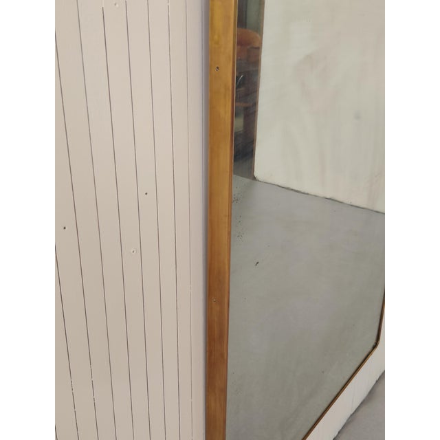 Metal Vintage Mirror in the style of Gio Ponti, 1960s For Sale - Image 7 of 8