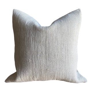 Vintage Rug Pillow Cover With Original Seams For Sale