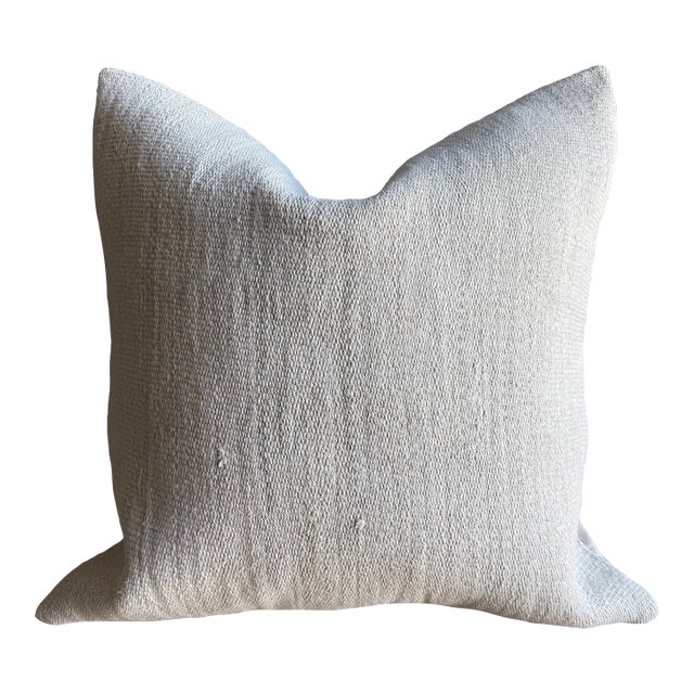 Vintage Rug Pillow Cover With Original Seams For Sale