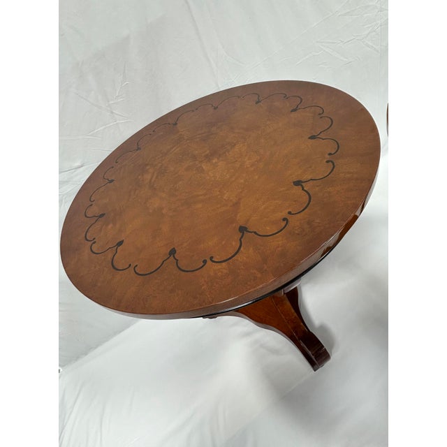 Wood Late 20th Century Italian Rho Mobili d'Epoca Biedermeier Style Side Table - A Pair For Sale - Image 7 of 12