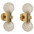 Brass and Satin Glass Sconces in the style of Sciolari, Germany, 1970s, Set of 2 For Sale - Image 10 of 10