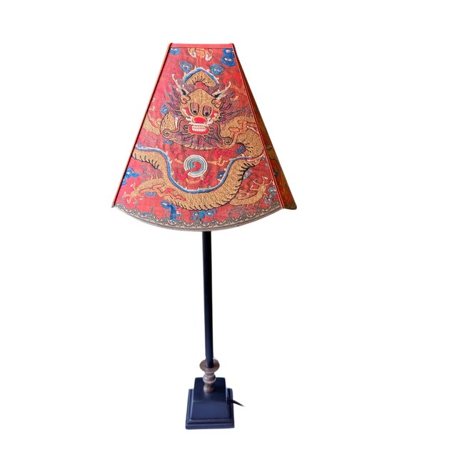 Dragon Lampshade Lamp For Sale - Image 4 of 4