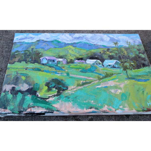 12 x 16 oil on stretched canvas “Upcountry Maui 2” is an original oil painting inspired by the expansive landscapes and...