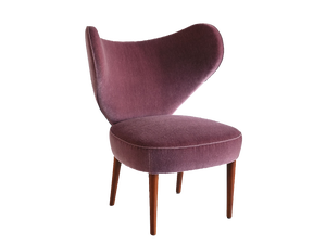 Purple Mohair Heart Chair from Brøndbyøster Furniture, Denmark, 1953