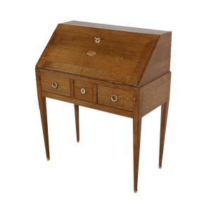 Small Oak Slope Desk