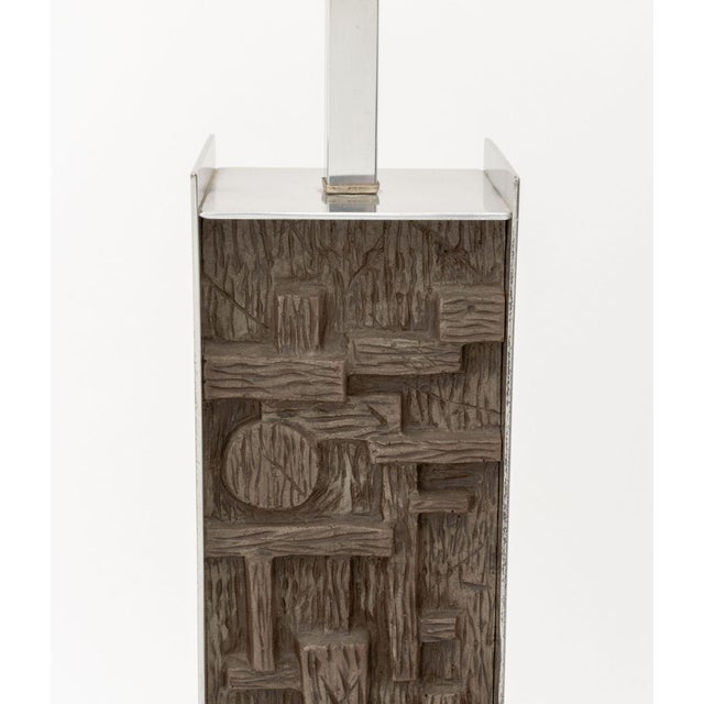Adrian Pearsall Paul Evans Style Brutalist Sculptural Table Lamp For Sale - Image 4 of 8