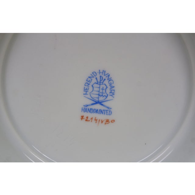 Late 20th Century Herend Porcelain Queen Victoria 7214 Cachepot Vase Bowl Pot Jardiniere 7" For Sale - Image 10 of 12