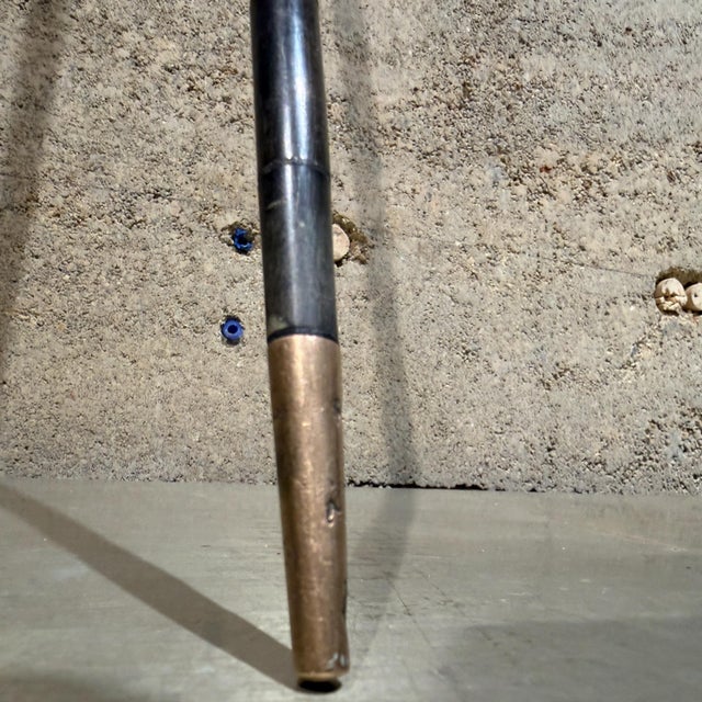 Antique Walking Cane Featuring Shaped Horn Handle Stacked Horn Shaft For Sale In San Diego - Image 6 of 13