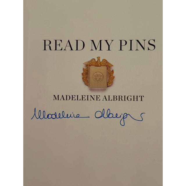 Figurative Madeliene Albright Coffee Table Book, "Read My Pins", Signed For Sale - Image 3 of 11