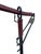 Metal Adjustable Floor Lamp in Metal Covered with Burgundy Leather by Jacques Adnet, 1950 For Sale - Image 7 of 9