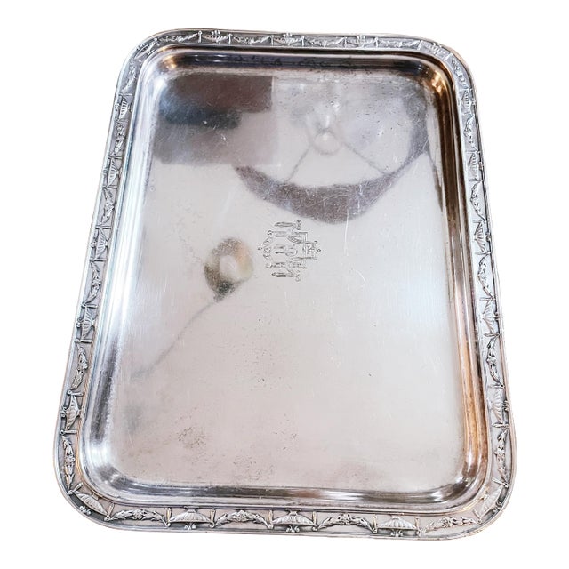 Antique Silver Plated Serving Platter From the Hotel Pennsylvania Nyc For Sale