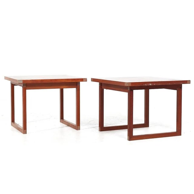 Mid-Century Modern Rud Thygesen for Heltborg Møbler Mid Century Danish Teak Side Tables - Pair For Sale - Image 3 of 12