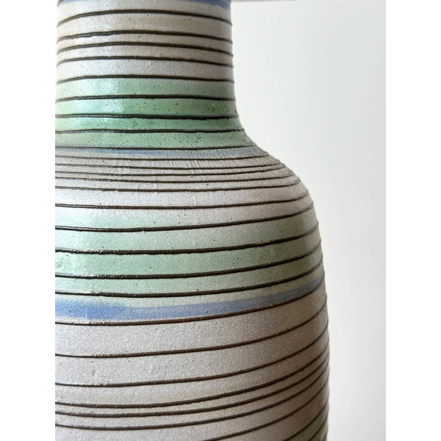 Vintage Large-Scale Glazed Ceramic Bottle Lamp Attributed to Lee Rosen for Design Technics, Circa Mid-20th Century For Sale - Image 10 of 15