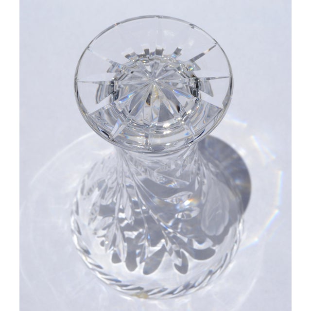 Transparent 1970s Waterford Brilliant Cut Crystal Heavy Vase Star Base For Sale - Image 8 of 12