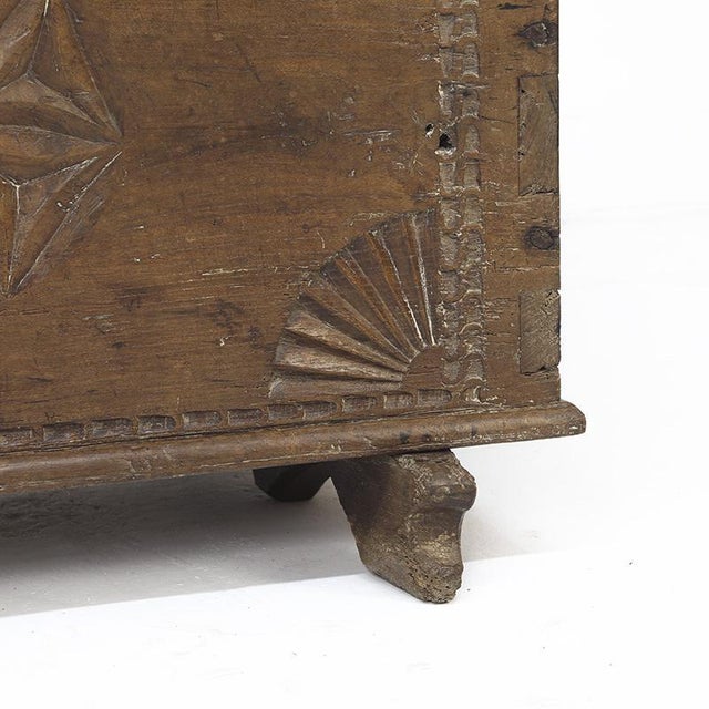 Large Antique Rustic Farmhouse Chest, 1700s For Sale - Image 6 of 16