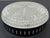 Vintage French Patterned Glass Flush Mount For Sale - Image 3 of 16