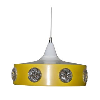 Mid-Century Yellow Swedish Modern Pendant For Sale