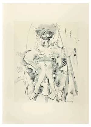 After Willem De Kooning, Woman in a Rowing Boat, Offset and Lithograph, 1985