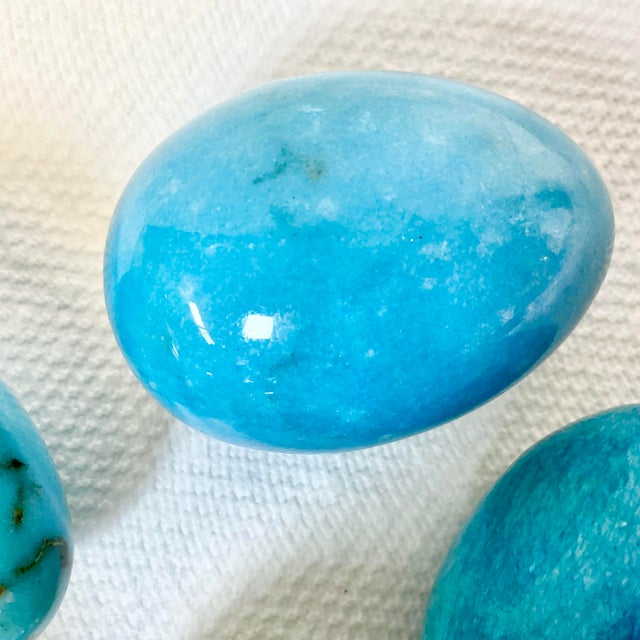 Vintage Italian Hollywood Regency Large Polished Alabaster-Marble Eggs - Set of 5 - Easter. For Sale - Image 11 of 12