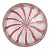 Fratelli Toso Murano Vintage Pink White Copper Aventurine Twisting Ribbons Italian Art Glass Bowl For Sale