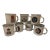 Seven Nautical White Distressed Ceramic Mugs For Sale