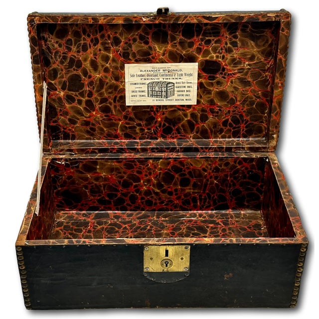 Original Antique Locking Document Box From Milton Massachusetts First Congregational Church Parish - Circa Mid 19th Century For Sale - Image 10 of 18
